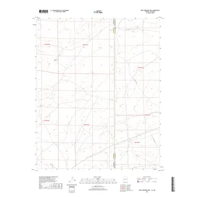 2018 Map of High Lonesome Well, 2018 Print