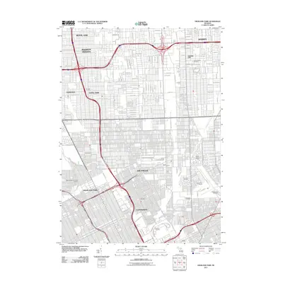 2011 Map of Highland Park, 2011 Print
