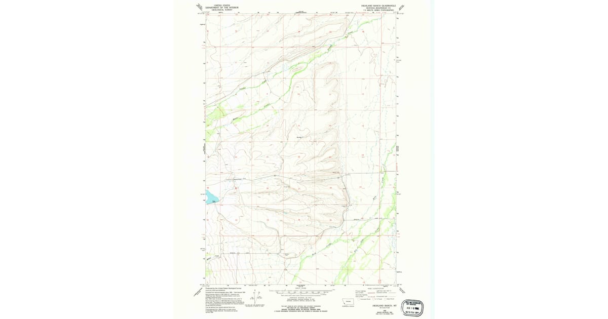 Beaverhead Spring 1966 Map of Highland Ranch, Beaverhead County, MT — High-Res, 1994 ...