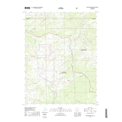 2019 Map of Hightower Mountain, 2019 Print