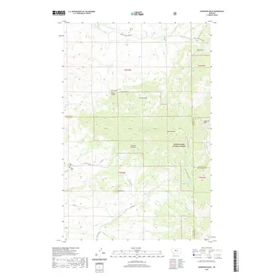 2020 Map of Highwood Baldy, 2020 Print