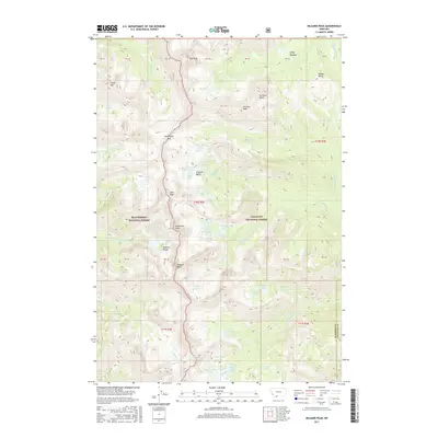2017 Map of Hilgard Peak, 2017 Print