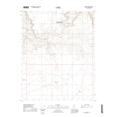 2018 Map of Hindu Canyon, 2018 Print