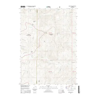 2015 Map of Hoback Peak, 2015 Print