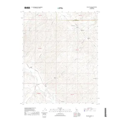 2018 Map of Holland Canyon, 2018 Print