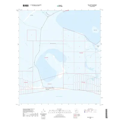 2020 Map of Holly Beach, 2020 Print