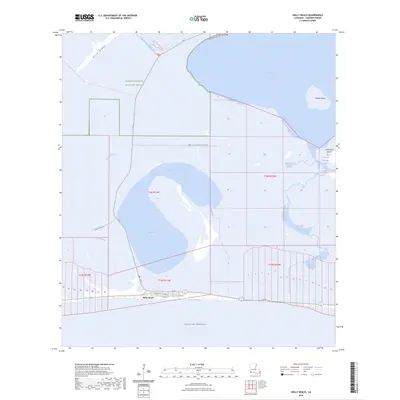 2024 Map of Holly Beach, 2024 Print