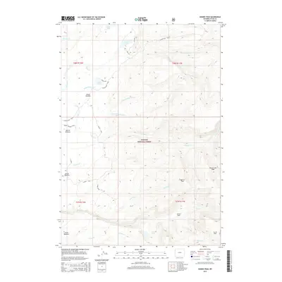 2015 Map of Hominy Peak, 2015 Print