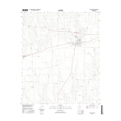 2016 Map of Honey Grove, 2016 Print