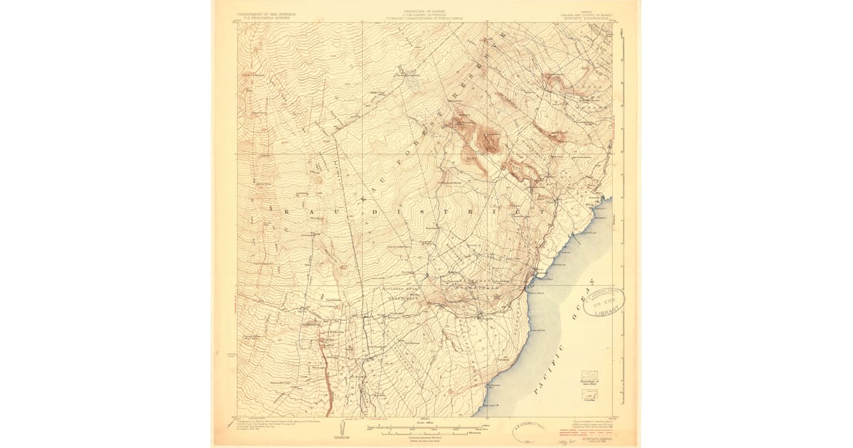 Old Maps of Naalehu HI for Hiking - Honuapo Hawaii County Hi Usgs Topo 1924 Og 1200x630 