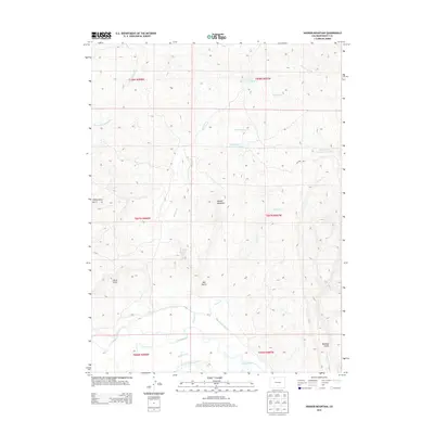 2013 Map of Hooker Mountain, 2013 Print