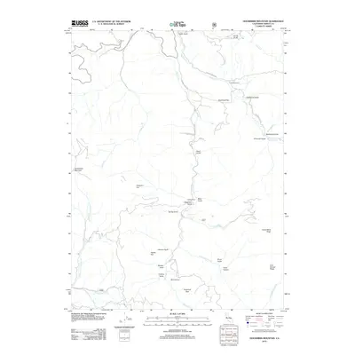 2012 Map of Hoosimbim Mountain, 2012 Print
