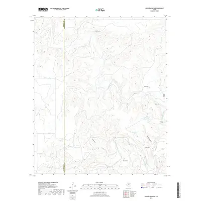 2019 Map of Hoover Mountain, 2019 Print
