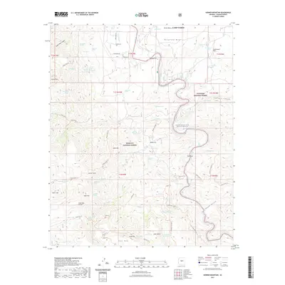 2021 Map of Horner Mountain, 2021 Print