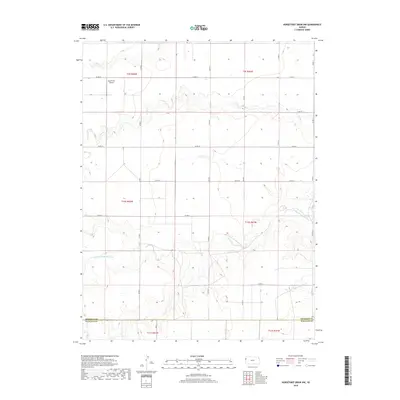 2018 Map of Horsethief Draw NW, 2018 Print