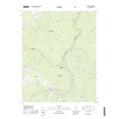 2019 Map of Hot Springs, 2019 Print