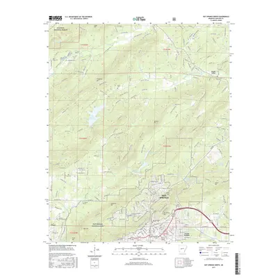 2017 Map of Hot Springs North, 2017 Print