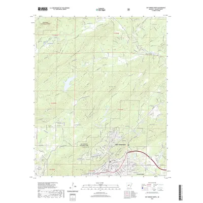 2020 Map of Hot Springs North, 2020 Print