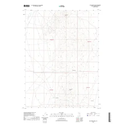 2018 Map of Hot Springs Peak, 2018 Print