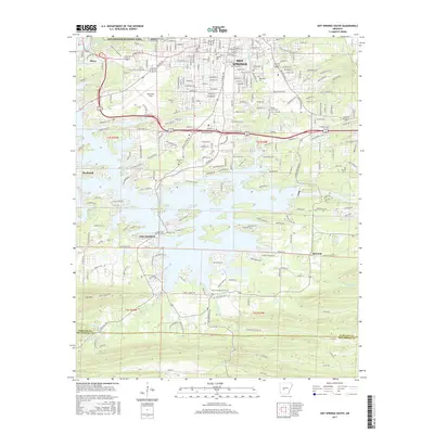 2017 Map of Hot Springs South, 2017 Print