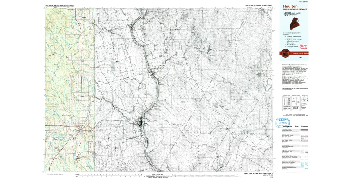 1990s Maps of Littleton ME Pastmaps - Houlton Aroostook County Me Usgs Topo 1993 Og 1200x630 