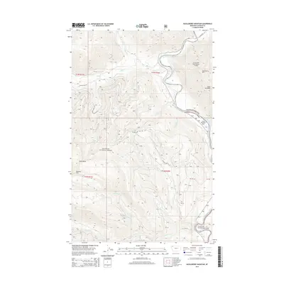 2014 Map of Huckleberry Mountain, 2014 Print