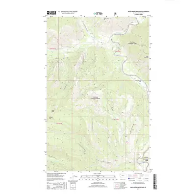 2017 Map of Huckleberry Mountain, 2017 Print