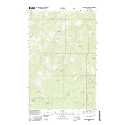 2017 Map of Huckleberry Mountain, 2017 Print