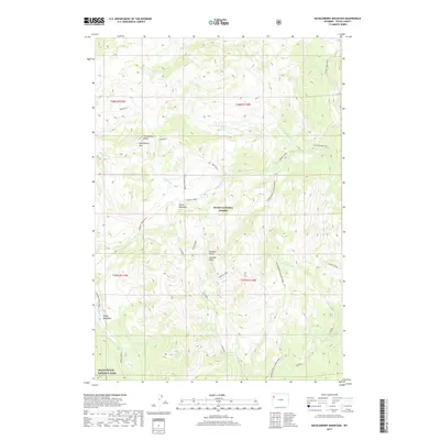2017 Map of Huckleberry Mountain, 2017 Print