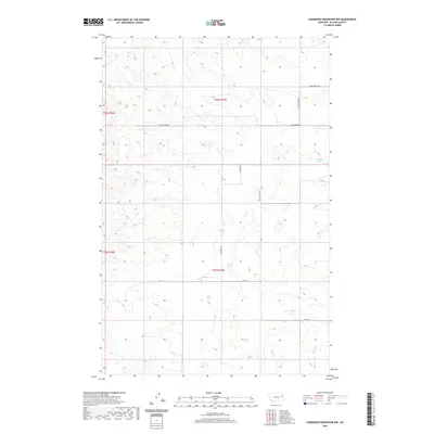 2020 Map of Hudiburgh Reservoir NW, 2020 Print
