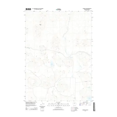 2014 Map of Hudson Lake, 2014 Print