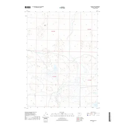 2017 Map of Hudson Lake, 2017 Print