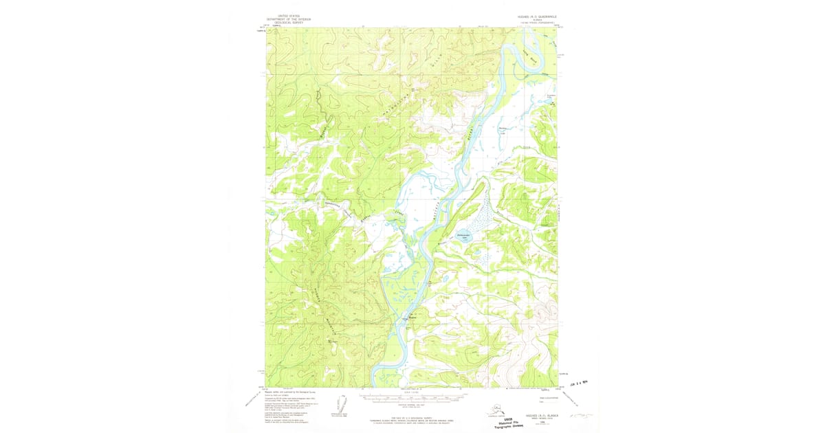 Hughes Map 1956 Map of Hughes A-3, Yukon-Koyukuk Borough, AK — High-Res | Pastmaps