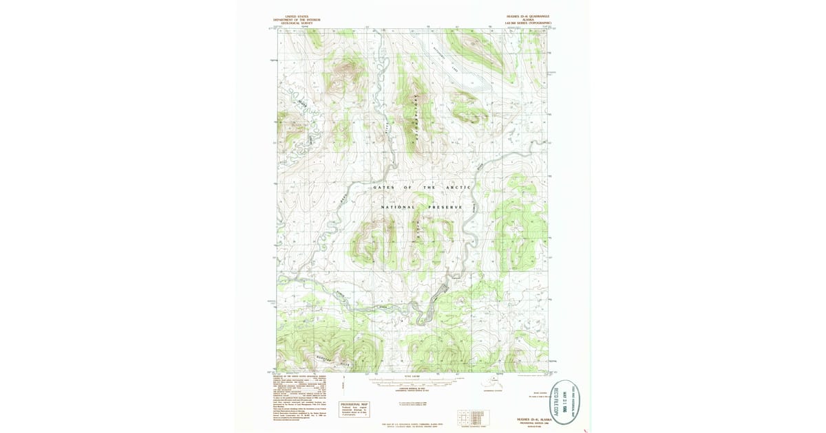 Hughes Map 1986 Map of Hughes D-4, Northwest Arctic Borough, AK — High-Res | Pastmaps