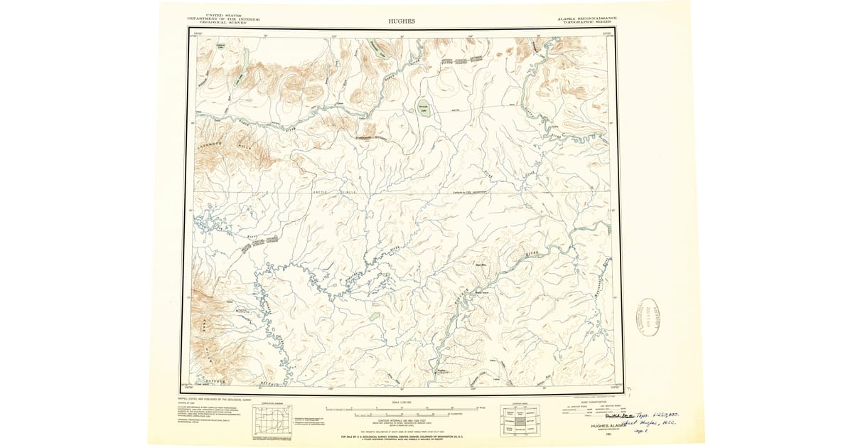 Hughes Map 1951 Map of Hughes, AK — High-Res | Pastmaps