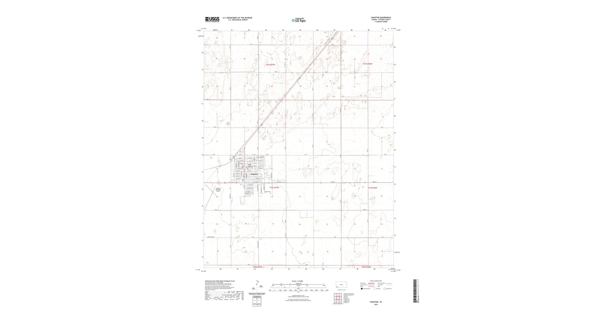 2022 Map of Hugoton, KS — High-Res | Pastmaps