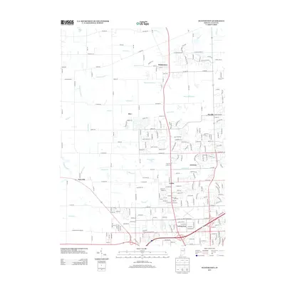 2013 Map of Huntertown, 2013 Print