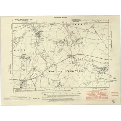 1950 Map of Huntingdonshire I.NE & SE, 1952 Print