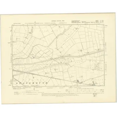 1899 Map of Huntingdonshire III.SW, 1902 Print