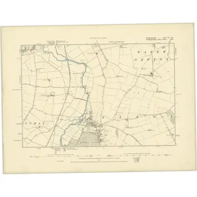 1885 Map of Huntingdonshire IV.NE, 1887 Print