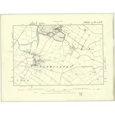 1885 Map of Huntingdonshire IV.SE, 1888 Print