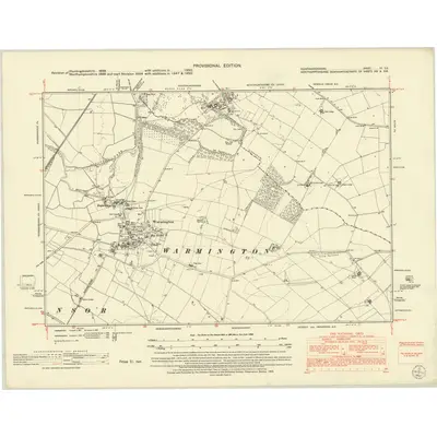 1950 Map of Huntingdonshire IV.SE, 1952 Print