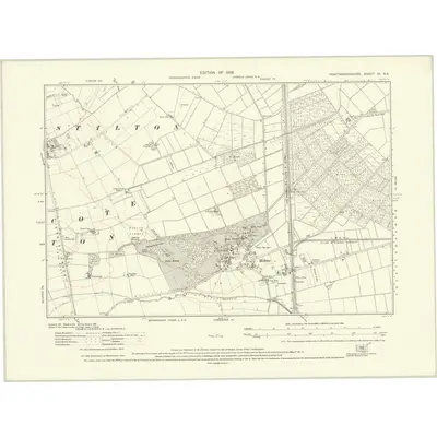 1924 Map of Huntingdonshire IX.NE, 1926 Print