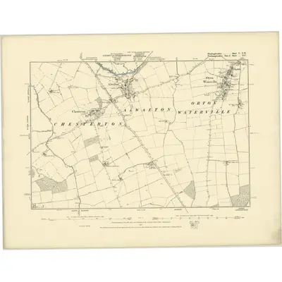 1885 Map of Huntingdonshire V.NW, 1887 Print