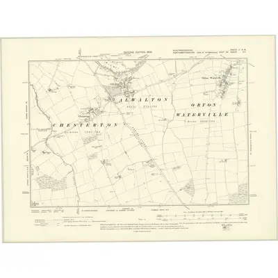 1899 Map of Huntingdonshire V.NW, 1902 Print