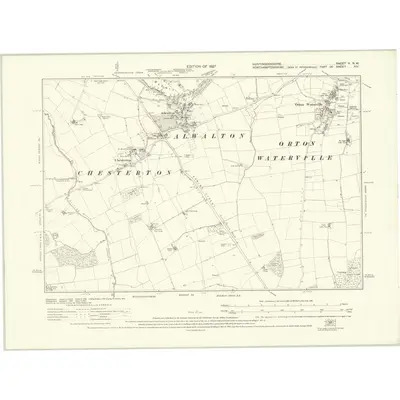 1924 Map of Huntingdonshire V.NW, 1927 Print