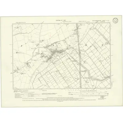 1924 Map of Huntingdonshire V.SE, 1927 Print