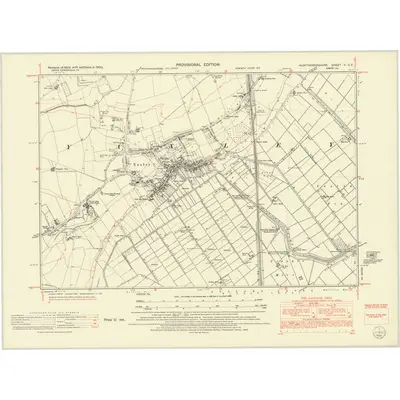 1950 Map of Huntingdonshire V.SE, 1952 Print