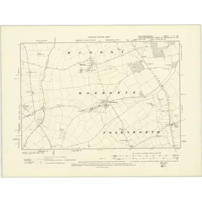 1899 Map of Huntingdonshire V.SW, 1902 Print