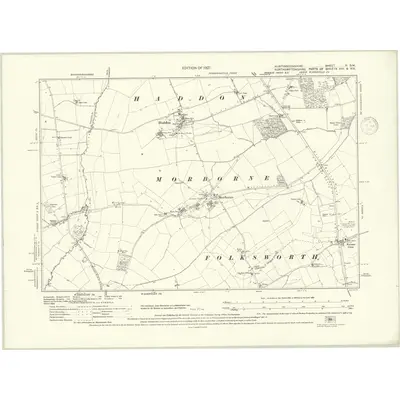 1924 Map of Huntingdonshire V.SW, 1927 Print